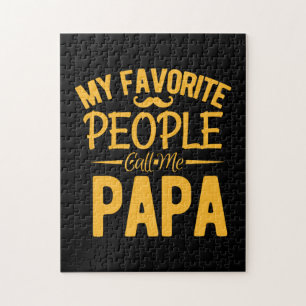 Father's Day My Favourite People Call Me Papa Jigsaw Puzzle