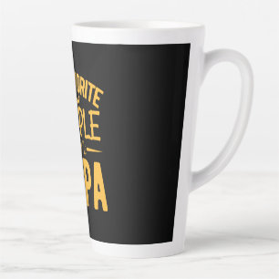 Father's Day My Favourite People Call Me Papa Latte Mug