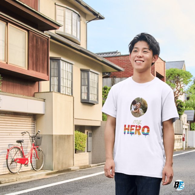 Father's Day | My Hero |  Photo With Dad  T-Shirt (Creator Uploaded)