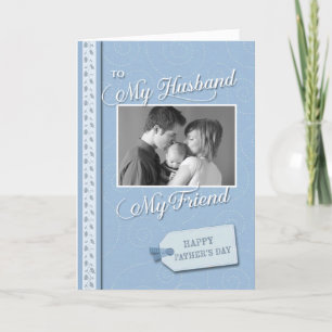 Father's Day, My Husband My Friend custom photo Card