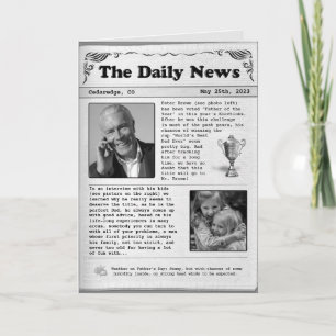 Father's Day Newspaper (customisable) Card