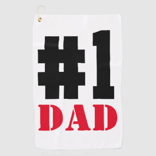 Father's Day Number 1 Dad Golf Towel