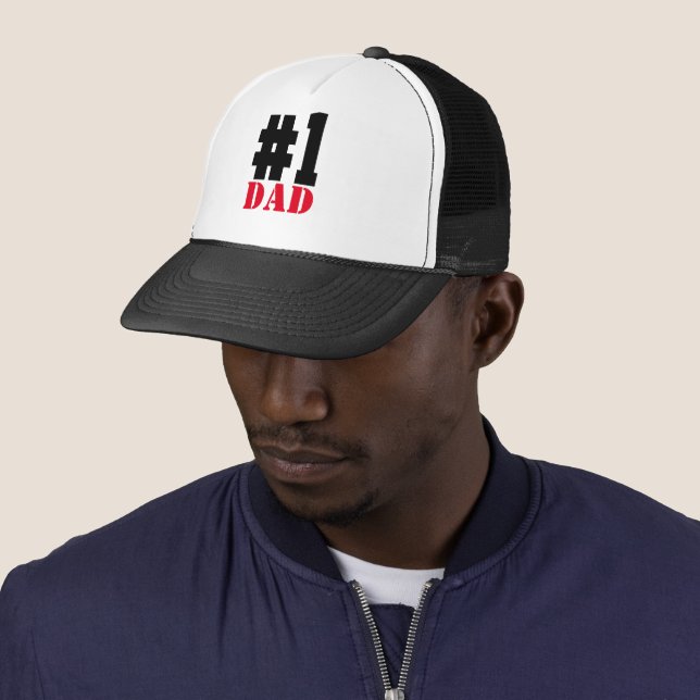 Father's Day Number 1 Dad Trucker Hat (In Situ)