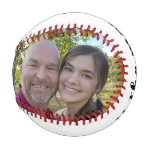 Father's day or dad birthday custom photo baseball