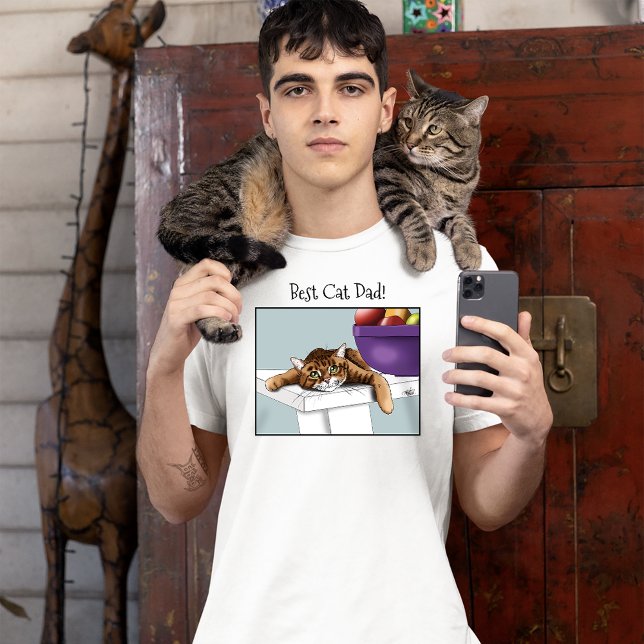  Father's Day Orange Tabby Cat T-Shirt (Creator Uploaded)