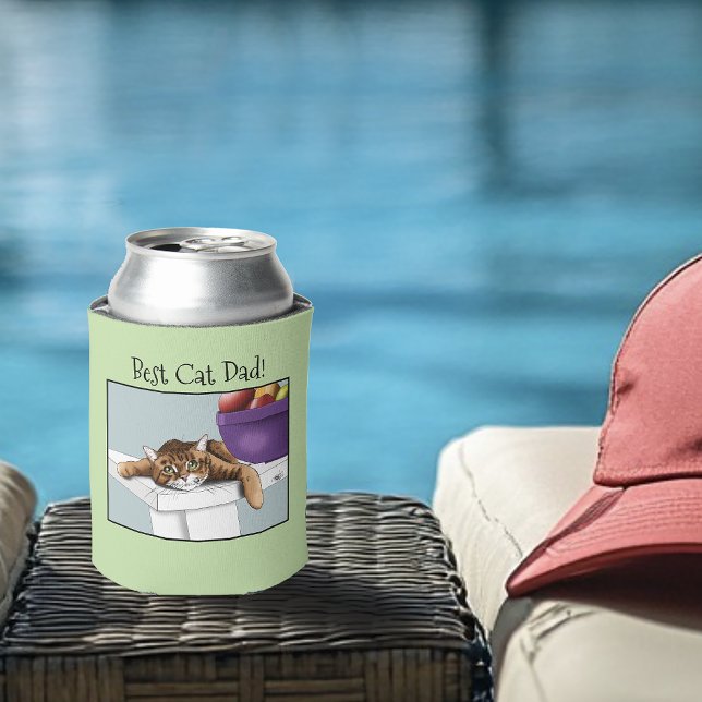  Father's Day Orange TabbyCat Can Cooler (Creator Uploaded)