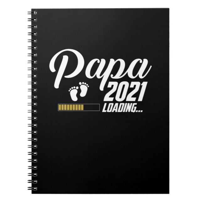 Father's Day | Papa Loading 2021 First Time Father Notebook (Front)