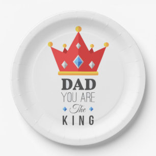 father's day paper party plates