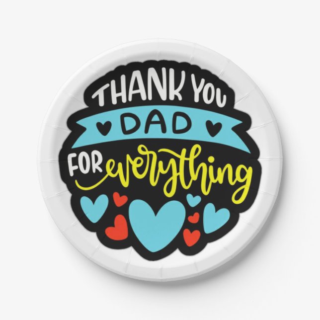 Fathers Day Paper Plate (Front)