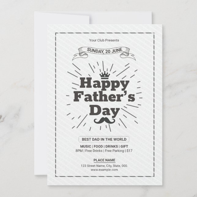 Father's Day Party Flyer Invitation (Front)