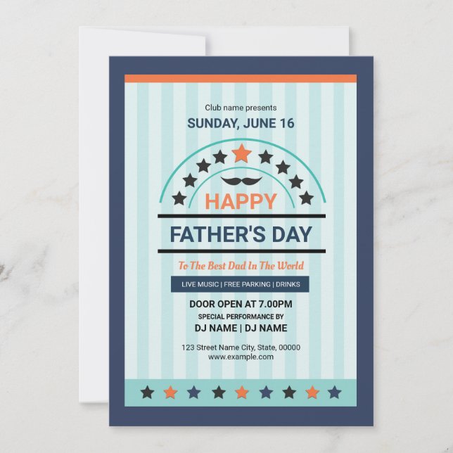 Father's Day Party Flyer Invitation (Front)