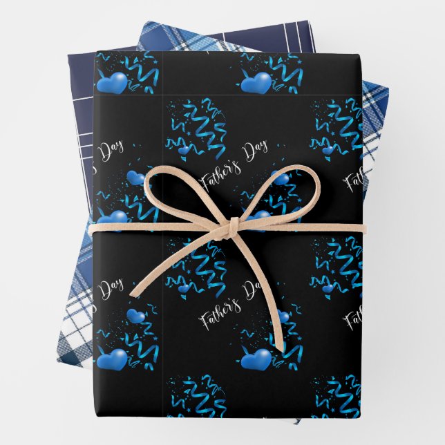 Father's Day Pattern Wrapping Paper Sheet (In situ)