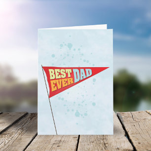 Father's Day Pennant Best Ever Dad  Card