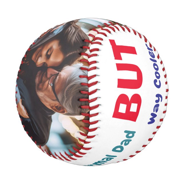 Father's Day Personalise Photo Vintage Style,  Baseball (Angled)