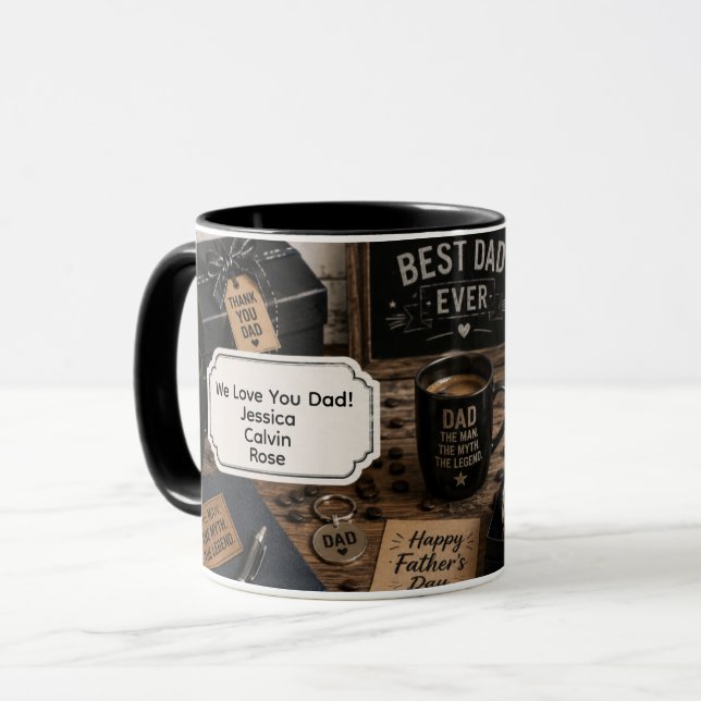 Fathers Day Personalised Coffee Cup Gift (Front Left)