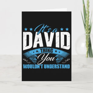 Fathers Day Personalised David Name Birthday  Card