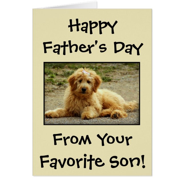 Father's Day Personalised From The Dog Photo Card (Front)