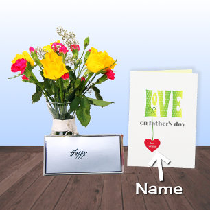 Fathers Day Personalised name LOVE card