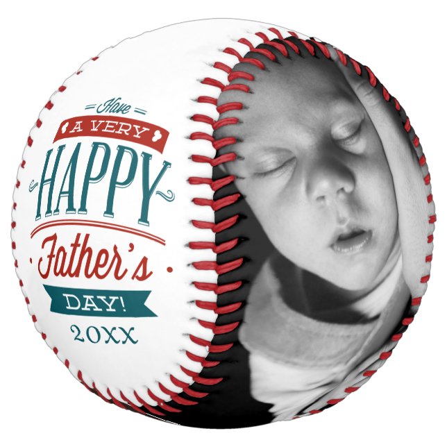 Fathers Day Personalised One Of A Kind Softball (Angled)
