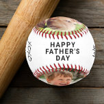 Father's Day Personalised Photo Baseball<br><div class="desc">Celebrate a baseball fan dad on Father's Day with this personalised baseball. Add two photos, personalise the expression to "I Love You" or "We Love You, " whether he is called "Dad, " "Daddy, " "Papa, " etc., and the expression "Happy father's Day" You can also add names and the...</div>