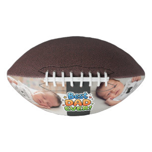 Fathers Day Personalised Photo Best Dad Ever Football