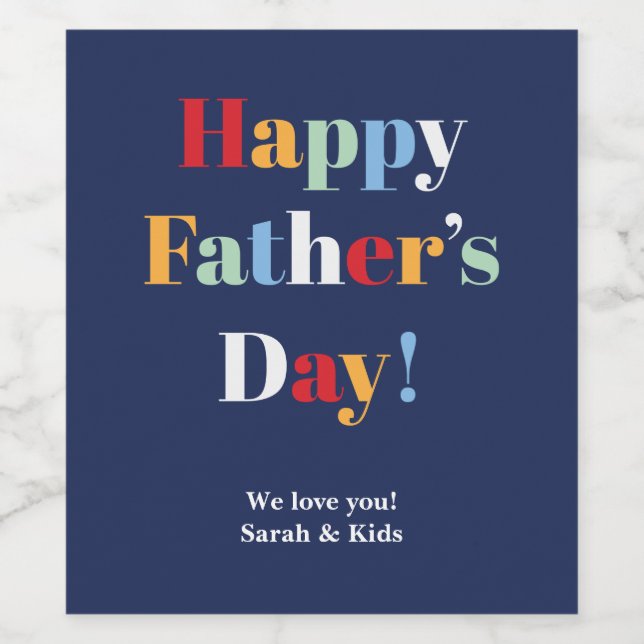 Father's Day Personalised Wine Labels (Single Label)
