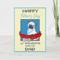 Fathers Day Personalized from Your Fawn Pug Dog