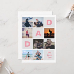 Father's day photo collage card