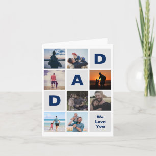 Father's day photo collage card