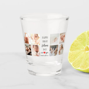 Father's Day Photo Collage Dad Shot Glass Gift