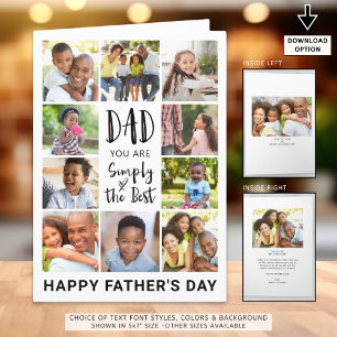Father's Day Photo Collage Personalised Holiday Card