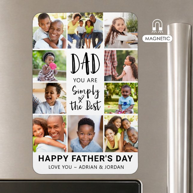 Father's Day Photo Collage Personalised Magnet (Creator Uploaded)