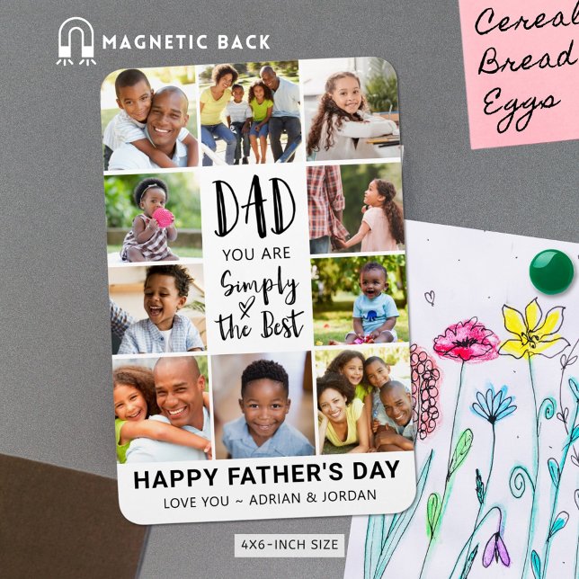 Father's Day Photo Collage Personalised Magnet (Creator Uploaded)