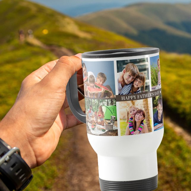  Father's Day Photo Collage with 8 Photos and Year Travel Mug (Creator Uploaded)