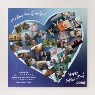 Father's Day Photo Grandfather Gift Custom Puzzle