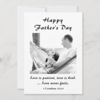 Father's Day Photo Love Christian Bible Verse Flat