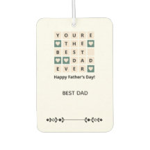 Father's Day Photo Name Plate Car Air Freshener