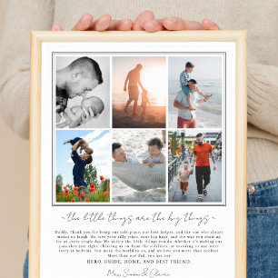 Father's Day Photo Print with Personalised Message