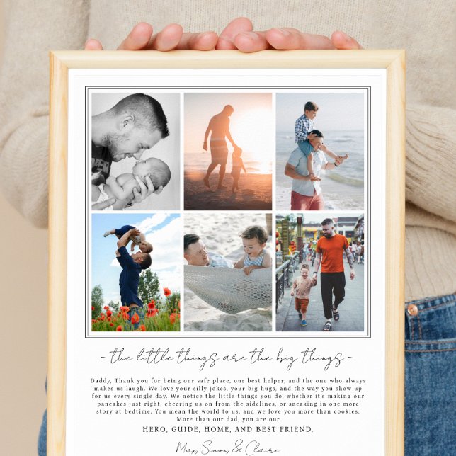 Father's Day Photo Print with Personalised Message (Creator Uploaded)