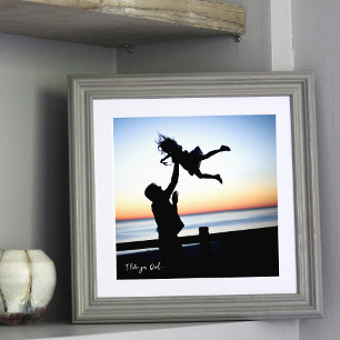 Fathers Day Photo with Personalised Message to Dad Print