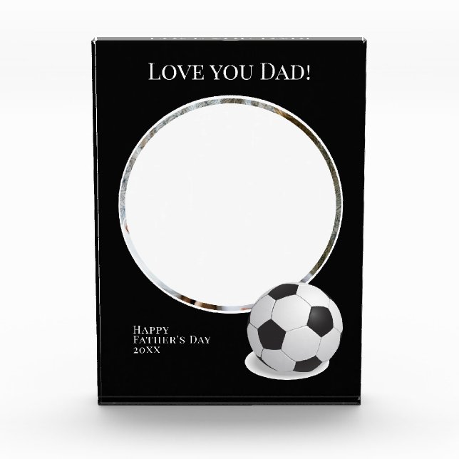 Fathers Day Photo with Soccer Ball (Front)