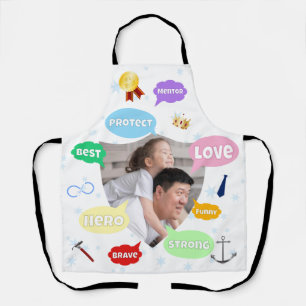 Fathers Day Photo Word Clouds Best Dad Father Apron