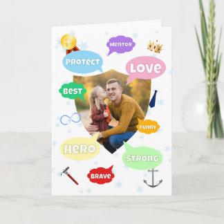 Fathers Day Photo Word Clouds Best Dad Father Card