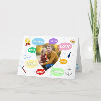 Fathers Day Photo Word Clouds Best Dad Father Card