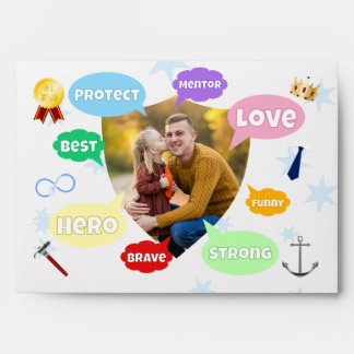 Fathers Day Photo Word Clouds Best Dad Father Envelope