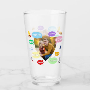 Fathers Day Photo Word Clouds Best Dad Father Glass