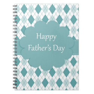 Fathers Day plaid Spiral Notebook