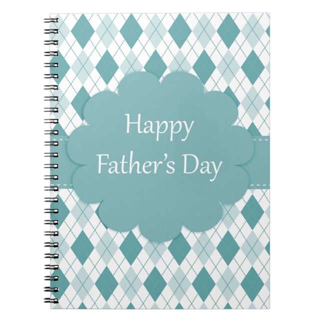Fathers Day plaid Spiral Notebook (Front)
