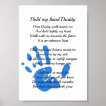 Fathers Day Poem - Hold My Hand Handprint Dad Gift