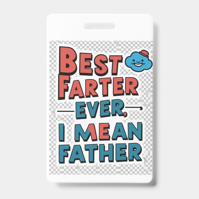 Fathers day presents  Ideas ID Badge (Front)